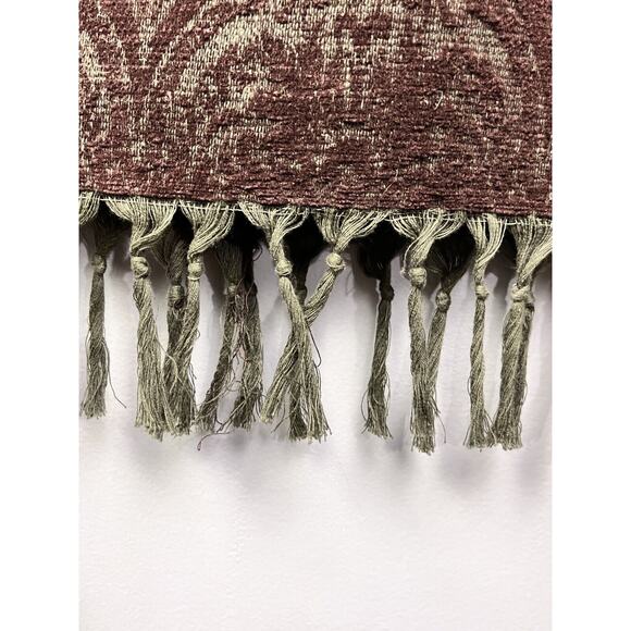 J. Jill Skirt Womens 2 Petite Brown Paisley Print Wool Blend Lined Pencil Tassel - Picture 5 of 8